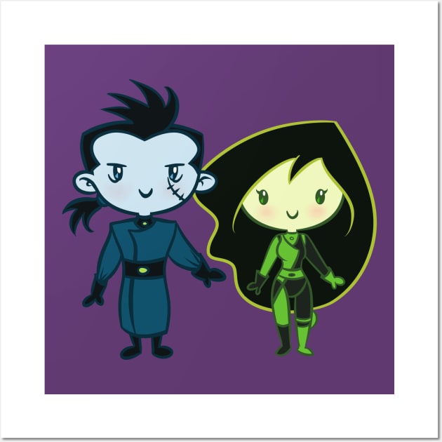 Drakken & Shego: Lil' CutiEs Wall Art by Ellador